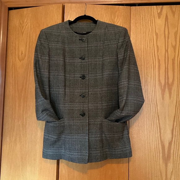 Tailored in USA open front with round neck women’s jacket Size 10 - Picture 1 of 6